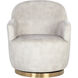 Casey Nono Cream Swivel Lounge Chair, Swivel